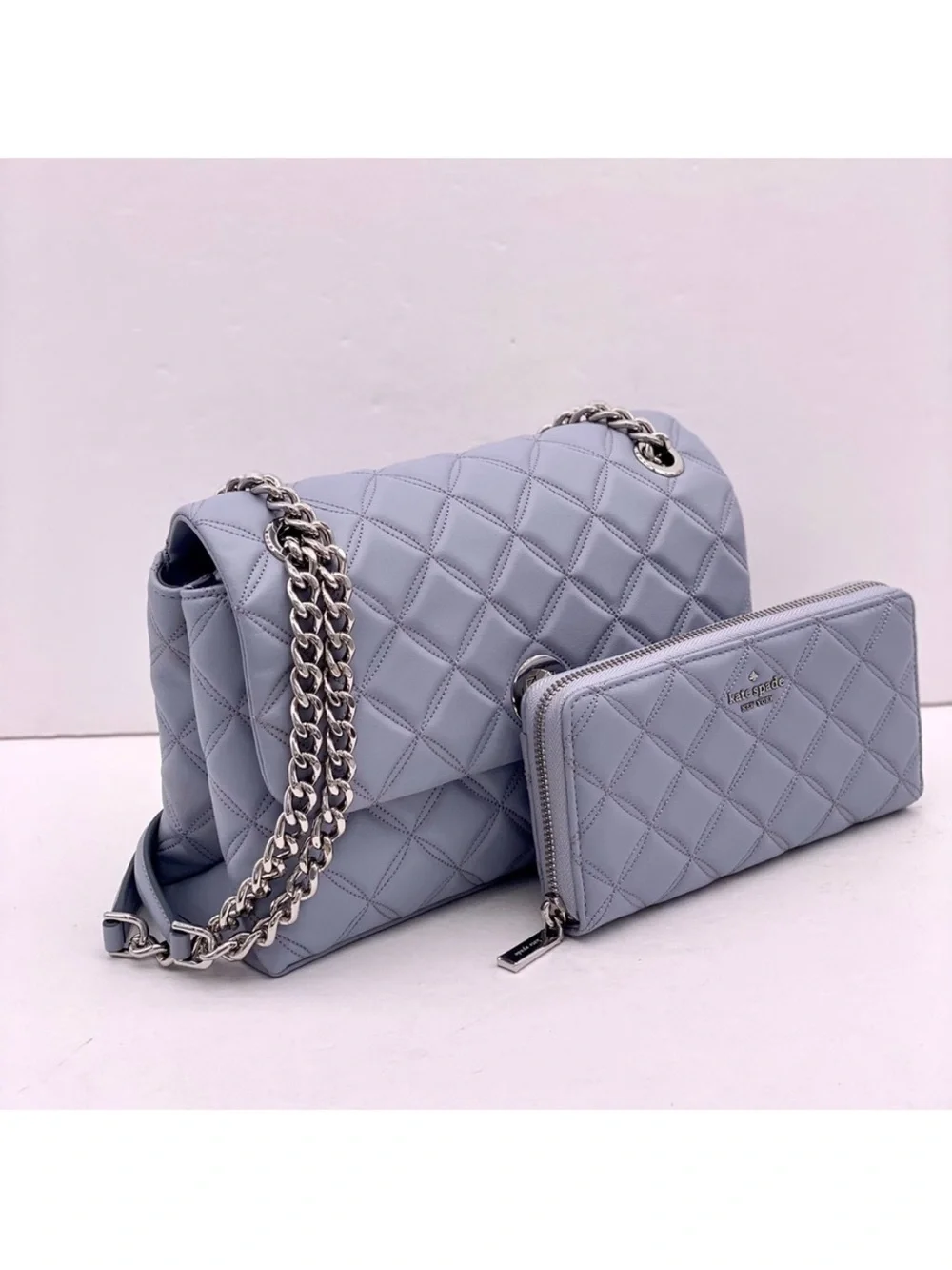 kate spade Natalia Medium Quilted Chain Shoulder Bag with Matching Wallet
